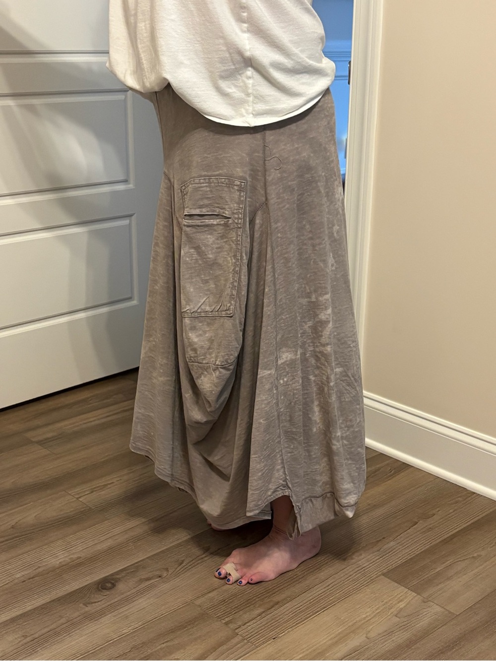 Tempo Paris Taupe Drop-Waist Cargo Bubble Skirt - Picture 4 of 5